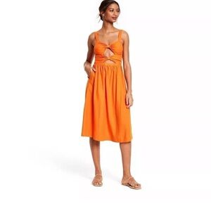 Fe Noel X Target orange cut out dress. XL
